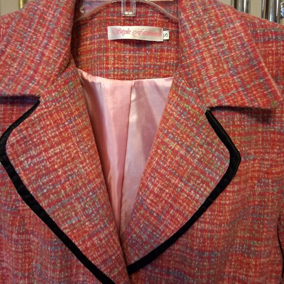 NWT Women's Lined Pink Blazer Jacket Spring Fall Winter Jackets S 4 6 - Picture 10 of 11